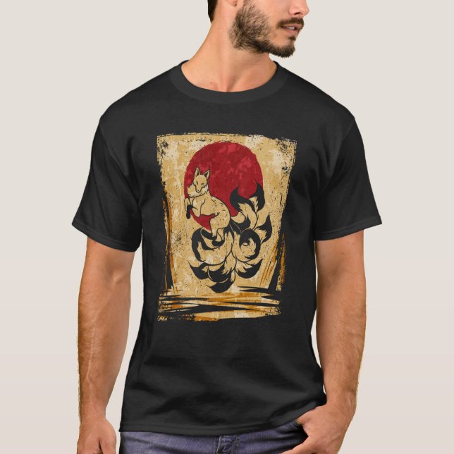 Camiseta 9 Fox Tailandesa - Retro Japonês 4 (Frente)