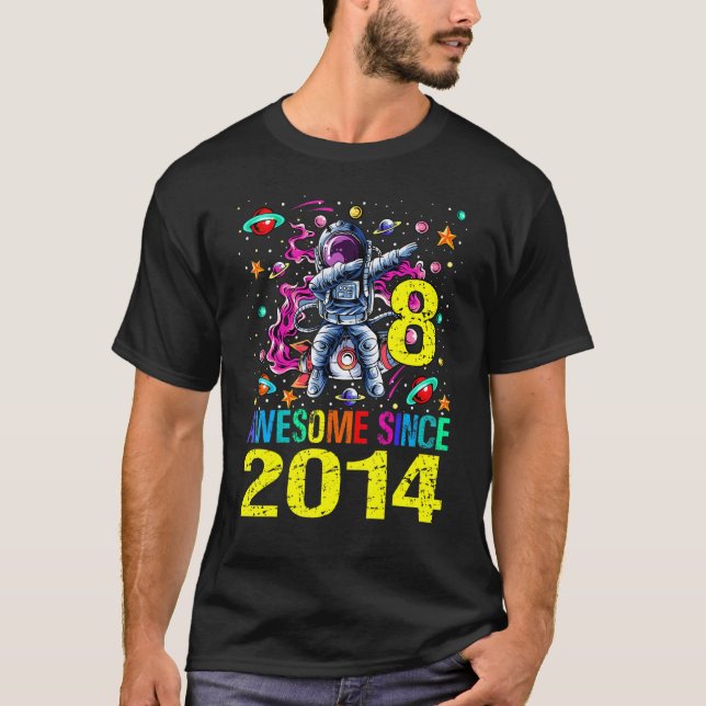 Camiseta 9 Incrível desde 2013 Astronauta 9º Espaço de Astr (Frente)