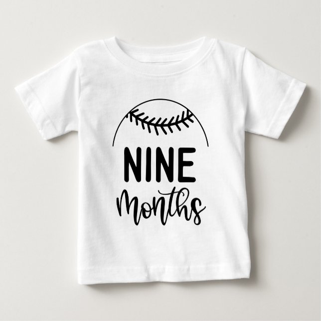 Camiseta 9 Meses de Beball Baby Milestone - (Frente)
