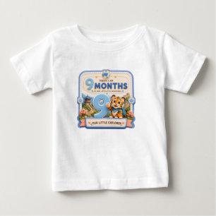 Camiseta 9 Meses Marco do Bebê Pequeno Explorador