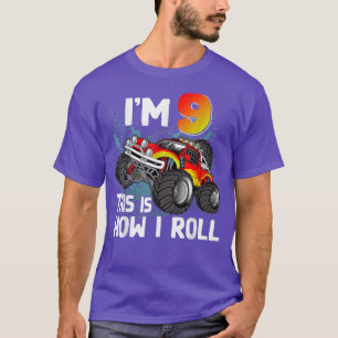 Camiseta 9 Year Old Monster Truck 9th Birthday Boy Monster 