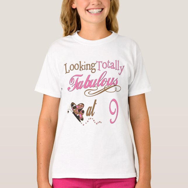 Camiseta 9o Presentes de aniversário (Frente)