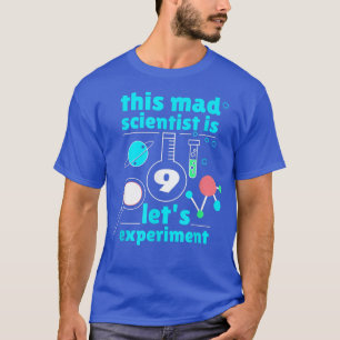 Camiseta 9th Birthday Nine Bday Science Mad Scientist Chemi