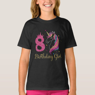 Camiseta 9th Girl Birthday Unicorn , Unicorn de aniversário