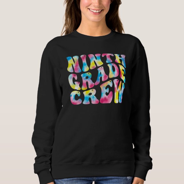 Camiseta 9th Ninth Grade Crew Teacher Back To School Retro  (Frente)