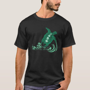Camiseta A1a Vida Tribal Green Sea Turtle Flórida Beaches