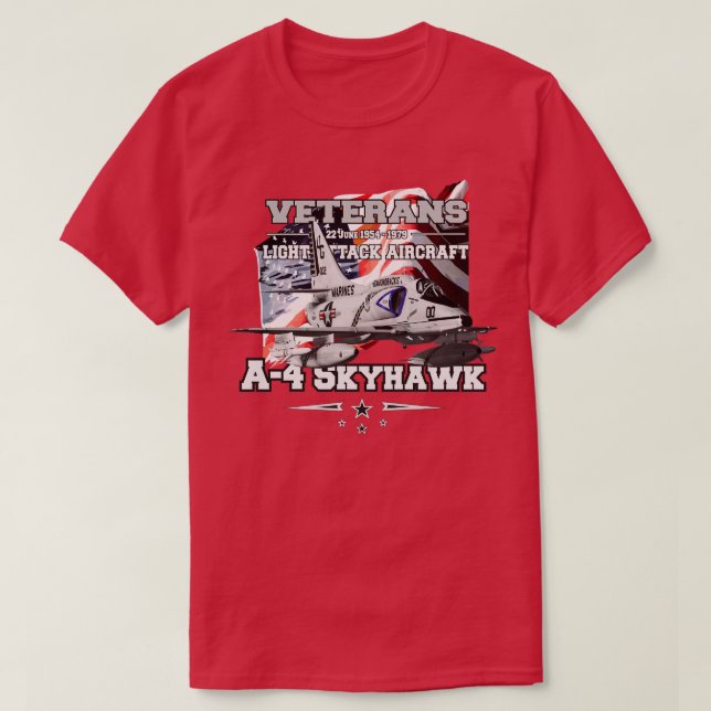 Camiseta A4 Aeronave de ataque leve Skyhawk (Frente do Design)