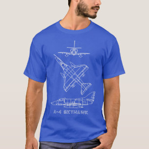 Camiseta A4 Skyhawk American dos anos 50 Jet Fighter Plane