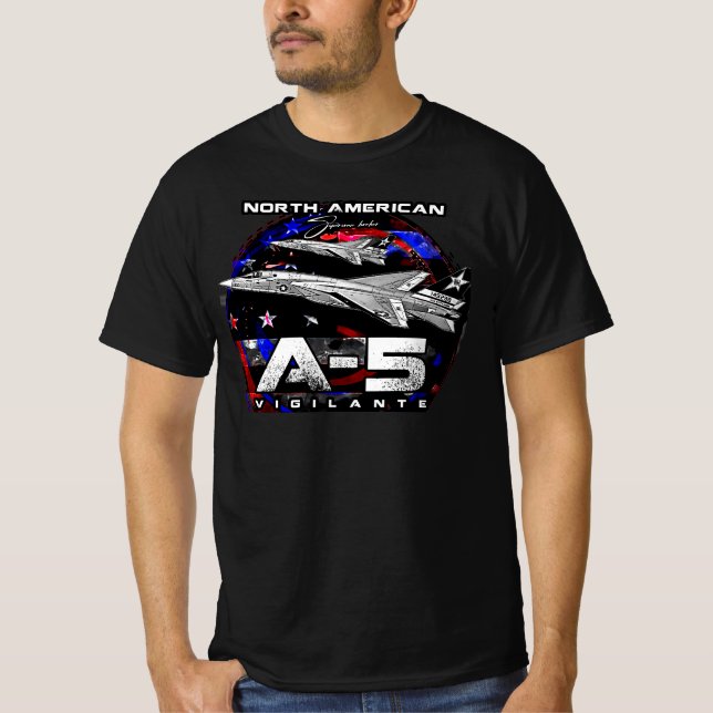Camiseta A5 Vigilante, Aeronave Bombista Supersônica Basead (Frente)