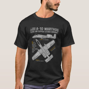 Camiseta A 10 Avião-Trombador-Trombo-II-Avião Azul