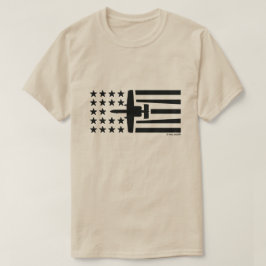 Camiseta A-10 Estrelas e Stripes de Jato de Warthog - Preto