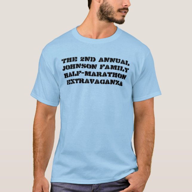 Camiseta A ?a família Extr meia maratona de AnnualJohnson… (Frente)
