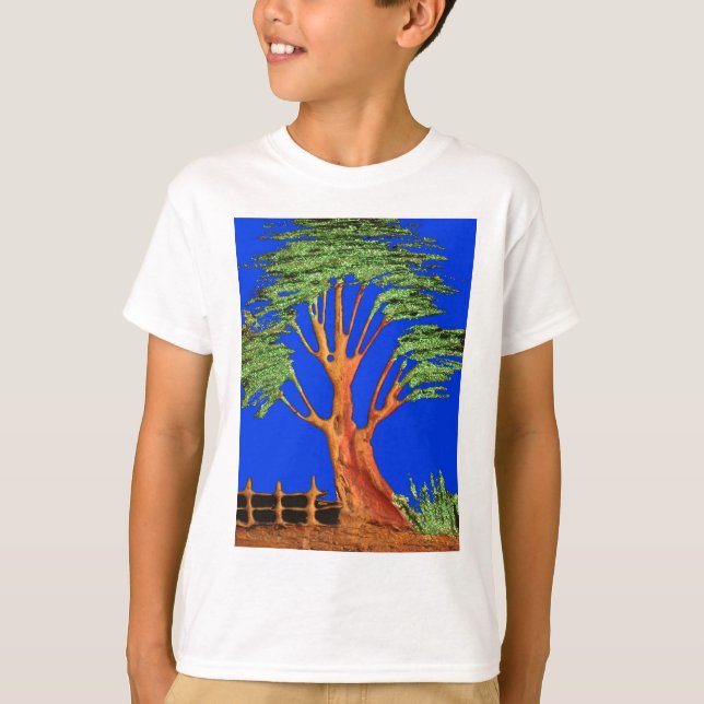Camiseta A Acacia Beauty de África: Serengeti Serenity. (Frente)