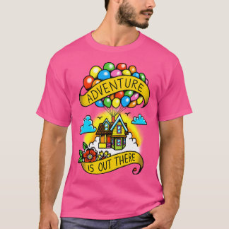 Camiseta A Adventure Está Lá Fora - Gráfico Superior