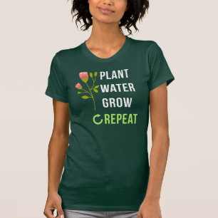 Camiseta A água engraçada da planta de jardinagem cresce o