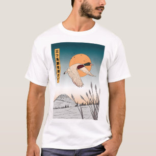 Camiseta A água permanece parada depois que um pássaro leva