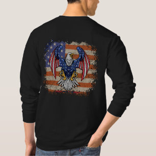 Camiseta "A águia americana masculina, bandeja de palha lon