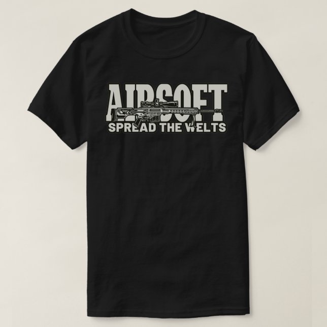 Camiseta A Airsoft Airsoft Espalha Os Welts (Frente do Design)