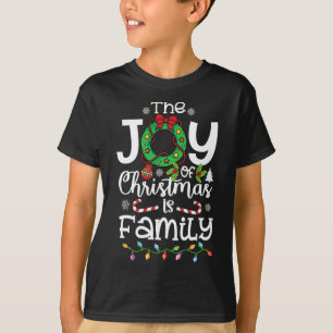 Camiseta A Alegria do Natal é Família Combinando Xmas Homen