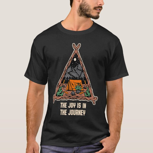 Camiseta A Alegria Está Na Campanha De Viagem Acampando Fér (Frente)