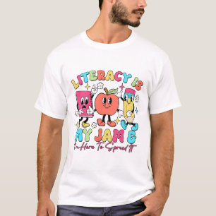 Camiseta A Alfabetização É Minha Paixão E Estou Aqui Para D