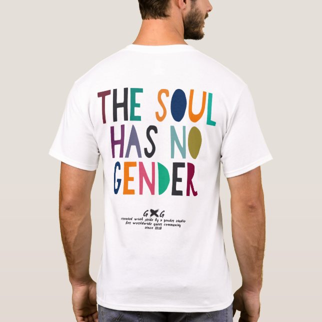 Camiseta A alma não tem gênero Paper Light, não-binário (Verso)