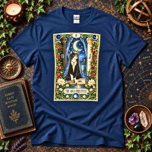 Camiseta A Alta Sacerdotisa Tarot do Gato - Sabedoria Inter