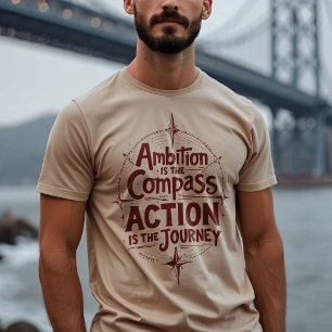Camiseta A ambição é a compulsão - Tipografia Inspiracional