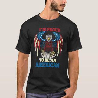 Camiseta A América Da Águia Orgulha-Se Da Bandeira American