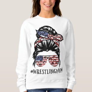Camiseta A América Flag Messy Bun Luta Mãe Life