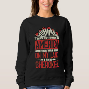 Camiseta A América Nasceu Na Minha Terra Eu Sou Cherokee Na