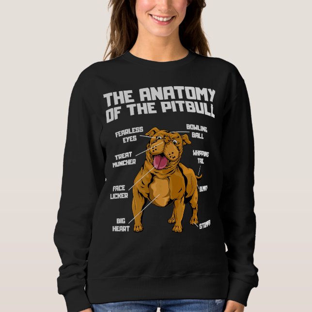 Camiseta A Anatomia De Um Pitbull Engraçado Terrier (Frente)
