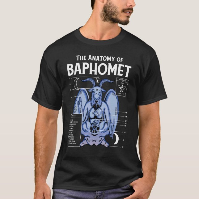 Camiseta A Anatomia Do Baphomet Satanic Oculta O Horror Def (Frente)