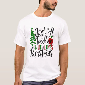 Camiseta A Apple Da Árvore De Natal É Um Professor Que Ama