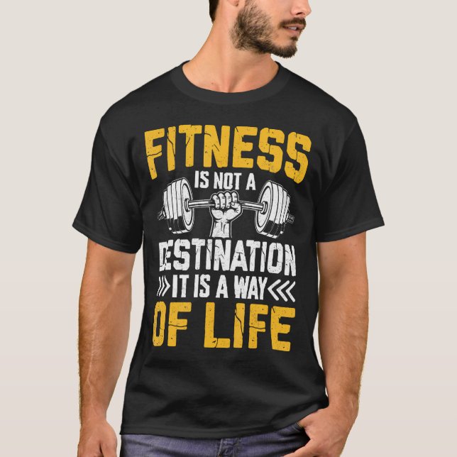 Camiseta A Aptidão É Um Modo De Vida Não Um (Frente)