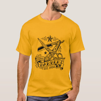 Camiseta A Aresta Afiada | Gráfico Flash de Barbeiro Old-Sc
