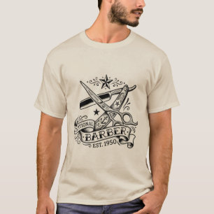 Camiseta A Aresta Afiada Gráfico Flash de Barbeiro Old-Sc