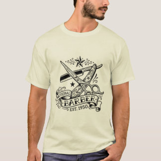 Camiseta A Aresta Afiada | Gráfico Flash de Barbeiro Old-Sc