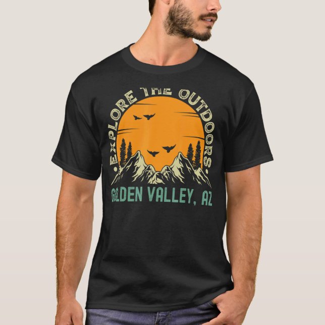 Camiseta A Arizona Do Vale Do ouro Explora O Exterior (Frente)