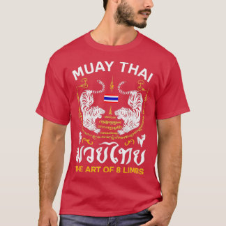 Camiseta A Arte De 8 Membros Sak Yant Tiger Muay Thai prese