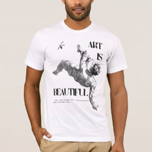 Camiseta A arte é bonita - Adão caindo