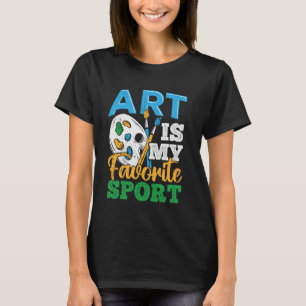 Camiseta A arte é meu esporte favorito - pintura desenho es