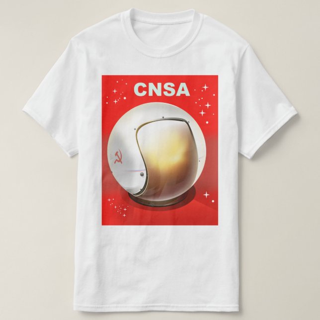 Camiseta A arte espacial da CNSA China. (Frente do Design)