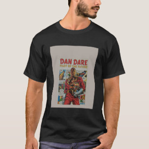 Camiseta A arte retro dos quadrinhos de Dan Dare