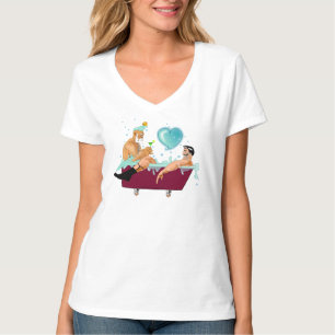 Camiseta A artística de SlipperyJoe dois gay homens banhei