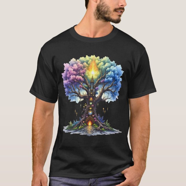 Camiseta A Árvore Celestial dos Reinos Eternos (Frente)