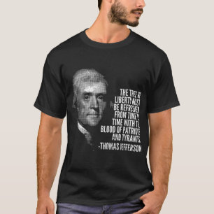 Camiseta A Árvore da Liberdade Thomas Jefferson Cita Histór