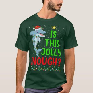 Camiseta A Árvore De Iluminação Do Xmas É Um Golfinho Sufic