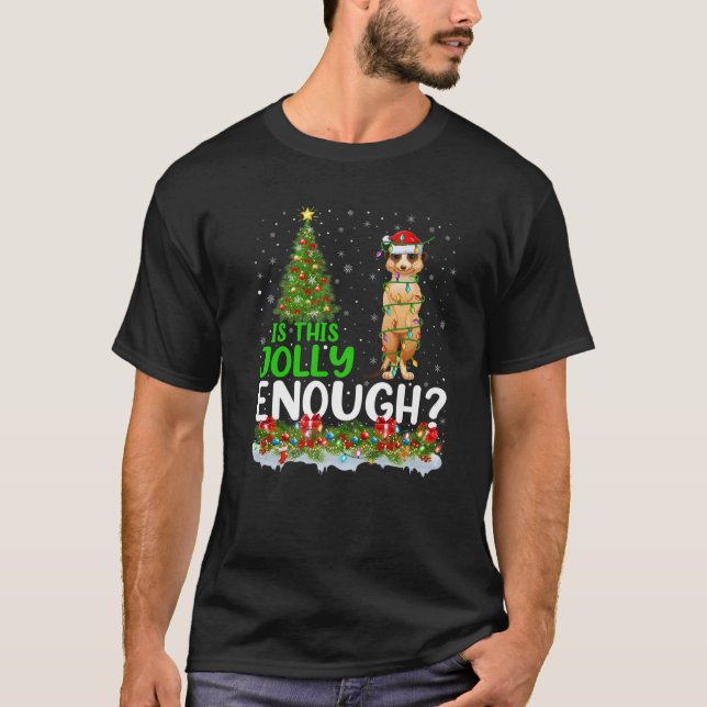 Camiseta A Árvore De Iluminação Xmas É Jolly O Suficiente C (Frente)