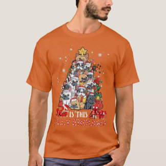 Camiseta A Árvore De Natal Do Buldogue É Uma Feliz Suficien